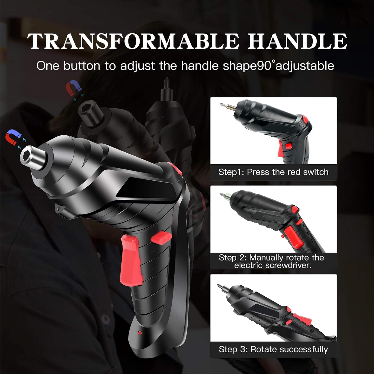 ToughGrip Pro - Kit Destornillador Eléctrico 40+ Piezas lo mejor con promoción
